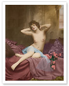 Classic Vintage French Nude - Hand-Colored Tinted Art - Fine Art Prints & Posters