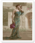 Classic Vintage Hand-Colored Tinted French Nude - Erotic Art - Fine Art Prints & Posters