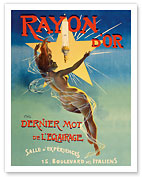 Rayon d'Or Gaslight Fixtures - The Last Word in Lighting - Nude Winged Goddess - Fine Art Prints & Posters