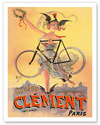 Cycles Clément Bicycles - Paris - Dunlop Tires - Fine Art Prints & Posters