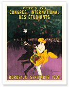 Celebrations of the International Student Congress - Bordeaux, France - September 1907 - Giclée Art Prints & Posters