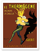 Le Thermogène (Thermogen) Poultice - Generates Heat and Cures: Cough, Rheumatism, Side Ache - Giclée Art Prints & Posters