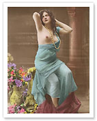 Classic Vintage Hand-Colored Tinted French Nude - Fine Art Prints & Posters