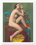 Classic Vintage French Nude - Hand-Colored Tinted Erotic Art - Fine Art Prints & Posters