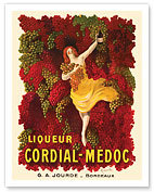 Liqueur Cordial-Médoc - French Wine - G. A. Jourde Winemakers Bordeaux France - c.1907 - Giclée Art Prints & Posters