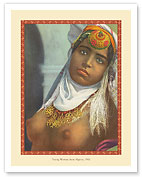 Young Woman from Algeria, 1910 - Hand Colored Nude Photograph - Fine Art Prints & Posters