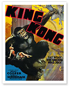 King Kong - Starring Fay Wray, Robert Armstrong, Bruce Cabot - c. 1933 - Giclée Art Prints & Posters