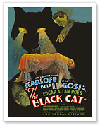 Edgar Allan Poe's The Black Cat - Starring Boris Karloff, Bela Lugosi - c. 1934 - Fine Art Prints & Posters