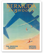 Bermuda in 5 Hours - Pan American Airways - Imperial Airways - c. 1937 - Fine Art Prints & Posters