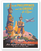 Fly to the Philippines and the Orient by Clipper - Pan American World Airways - c. 1947 - Fine Art Prints & Posters