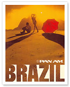 Brazil - Pan American World Airways - Beach and Sun - c. 1975 - Fine Art Prints & Posters