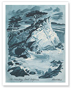 Monterey Coast, California - Menu Cover - c. 1960's - Fine Art Prints & Posters