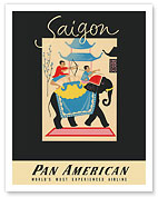 Saigon, Vietnam - Pan American World Airways - Ho Chi Minh City - c. 1955 - Fine Art Prints & Posters