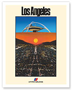 Los Angeles - United Air Lines - LAX Theme Building - c. 1979 - Fine Art Prints & Posters