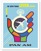 To Europe - In Less than 7 Hours - Pan American World Airways - c. 1959 - Fine Art Prints & Posters