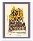 Frankfurt, Germany - Römerberg Square - c. 1950's - Fine Art Prints & Posters