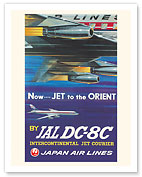 Jet to the Orient - Japan Air Lines (JAL) - c. 1958 - Fine Art Prints & Posters