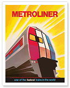 Metroliner Service (Washington-New York) - Fastest Trains in the World - c. 1973 - Giclée Art Prints & Posters