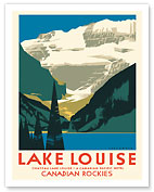 Lake Louise Canada - Canadian Rockies - Canadian Pacific Hotel - c. 1935 - Fine Art Prints & Posters