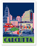 Calcutta, India - Metro Cinema - c. 1938 - Fine Art Prints & Posters