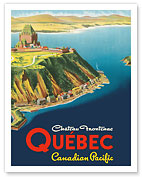 Québec - Château Frontenac - Canadian Pacific Railway Company - Saint Lawrence River - c. 1950 - Giclée Art Prints & Posters