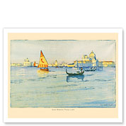 Venice, Italy - Early Morning - Venetian Gondola - Santa Maria della Salute - c. 1890 - Fine Art Prints & Posters