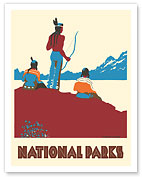 National Parks - Native Americans - c. 1935 - Fine Art Prints & Posters