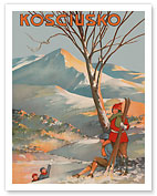 Mount Kosciuszko, Australia - Skiing - c. 1925 - Fine Art Prints & Posters