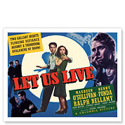 Let Us Live - Starring Maureen O’Sullivan, Henry Fonda - c. 1939 - Giclée Art Prints & Posters