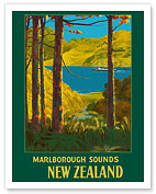Marlborough Sounds - South Island, New Zealand - c. 1934 - Fine Art Prints & Posters