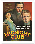 Midnight Club - Starring Clive Brook, George Raft, Helen Vinson - c. 1933 - Giclée Art Prints & Posters