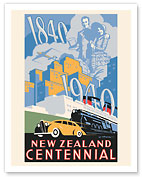 New Zealand Centennial 1840-1940 - c. 1939 - Fine Art Prints & Posters