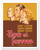 Now and Forever - Starring Carole Lombard, Gary Cooper, Shirley Temple - c. 1934 - Giclée Art Prints & Posters
