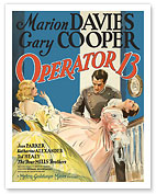 Operator 13 - Starring Marion Davies, Gary Cooper, Jean Parker - c. 1934 - Giclée Art Prints & Posters