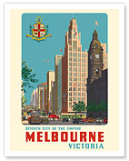 Melbourne, Victoria Australia - Seventh City of the Empire - c. 1940 - Fine Art Prints & Posters