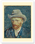 Self-Portrait with Grey Felt Hat - c. 1887 - Fine Art Prints & Posters