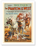 The Phantom of the West: The Stairway of Doom - Western Serial Starring Tom Tyler - c. 1931 - Giclée Art Prints & Posters