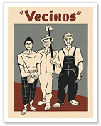 Neighbors (Vecinos) - Puerto Rican Agriculture, Industry, Women - c. 1950's - Fine Art Prints & Posters