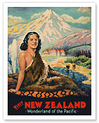 New Zealand - Wonderland of the Pacific - Château Tongariro - c. 1935 - Fine Art Prints & Posters