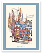 Boston, Massachusetts - Menu Cover - c. 1950's - Fine Art Prints & Posters