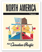 North America - Fly Canadian Pacific Air Lines - c. 1961 - Fine Art Prints & Posters