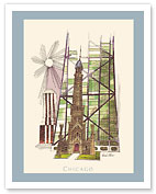 Chicago, Illinois - Water Tower - c. 1960's - Fine Art Prints & Posters