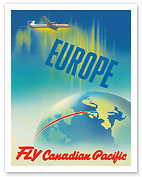 Europe - Fly Canadian Pacific Air Lines - c. 1956 - Fine Art Prints & Posters