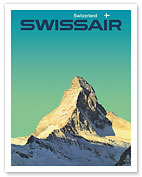 Switzerland - SwissAir - Matterhorn - c. 1964 - Fine Art Prints & Posters