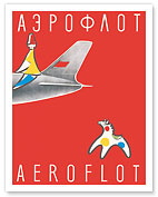 Aeroflot - National Airline of the USSR - Аэрофлoт - c. 1961 - Fine Art Prints & Posters