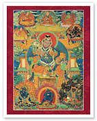 King Ralpachen - 41st King of Tibet (circa 806) - Fine Art Prints & Posters