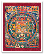 Mandala of the Vajrabhairava - Buddhist Tantric Deity - Giclée Art Prints & Posters