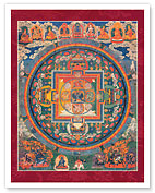 Mandala of the Vajrabhairava - Buddhist Tantric Deity - Fine Art Prints & Posters
