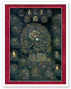 Mahakali and Mahakala (Great Black One) - Buddhist Tantric Deities - Giclée Art Prints & Posters