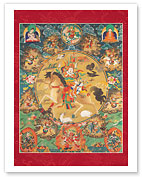 Warrior King Gesar of Ling - Protector Against Enemies - Fine Art Prints & Posters